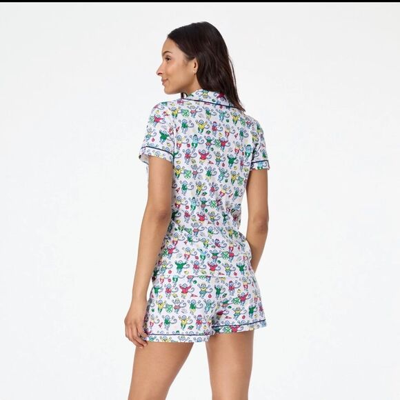 NWT Roller Rabbit Back to School Monkey Polo Pajamas Size Medium - Picture 4 of 6